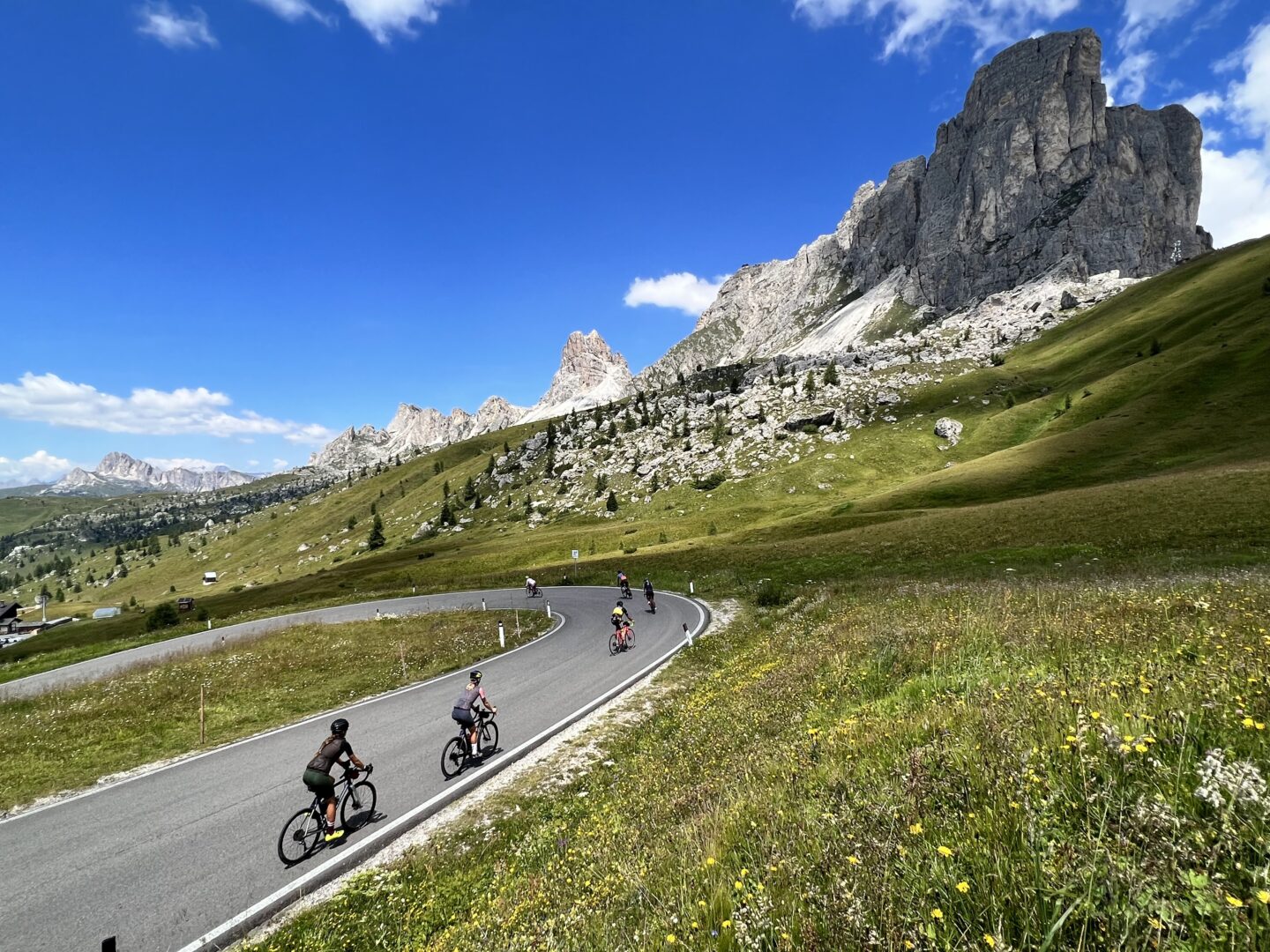 Cycling Passo Giau in the Dolomites