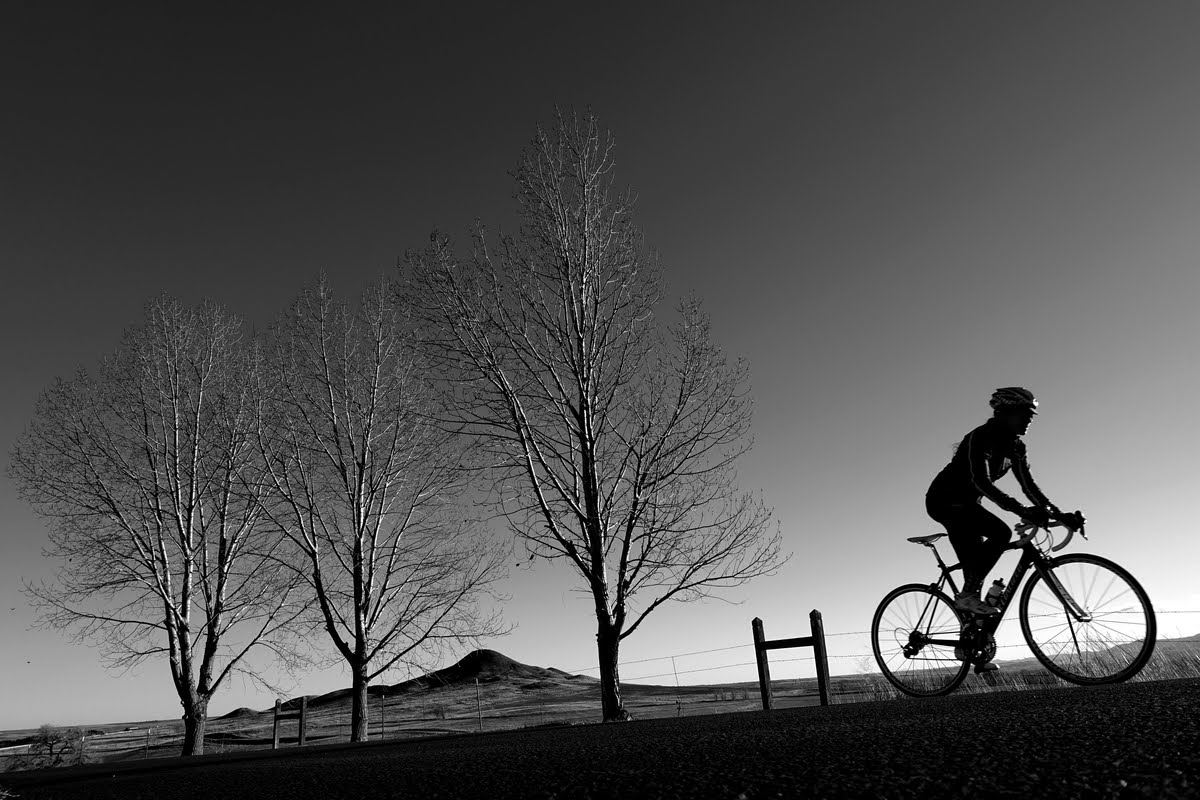 A cyclist in Colorado.