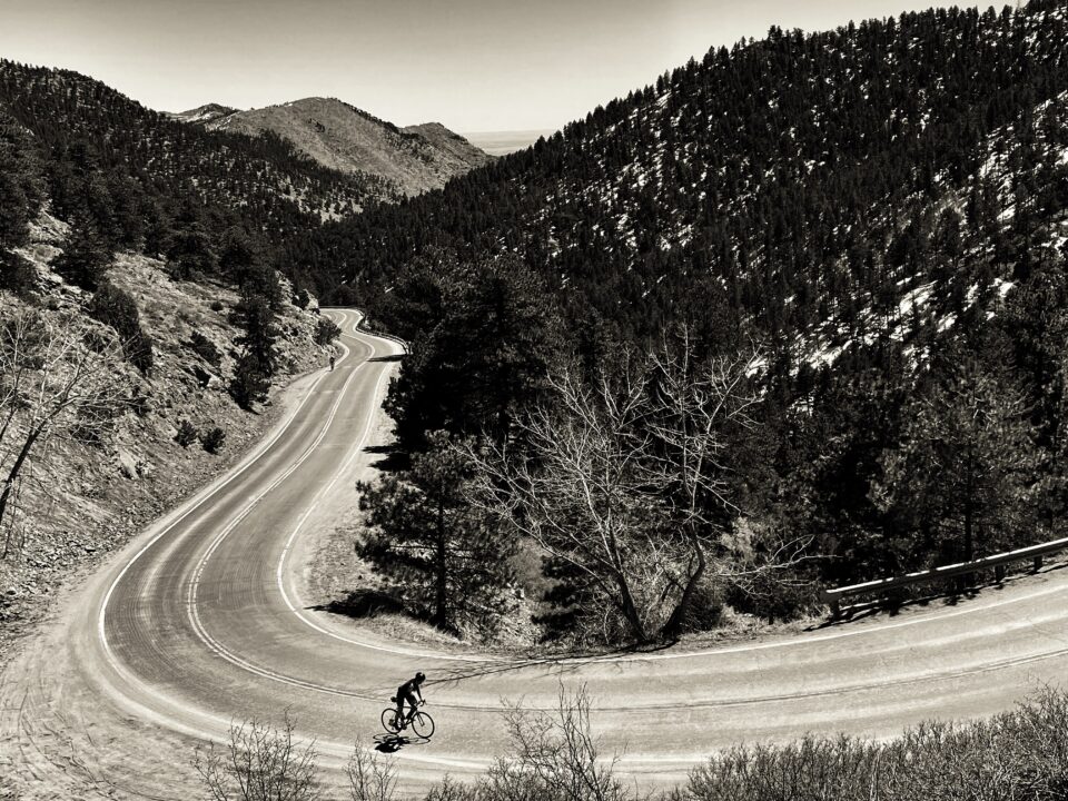 A cyclist in Colorado.