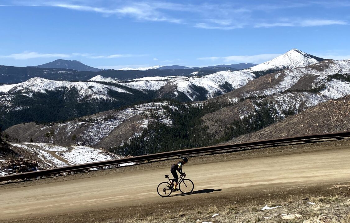 A cyclist in Colorado.