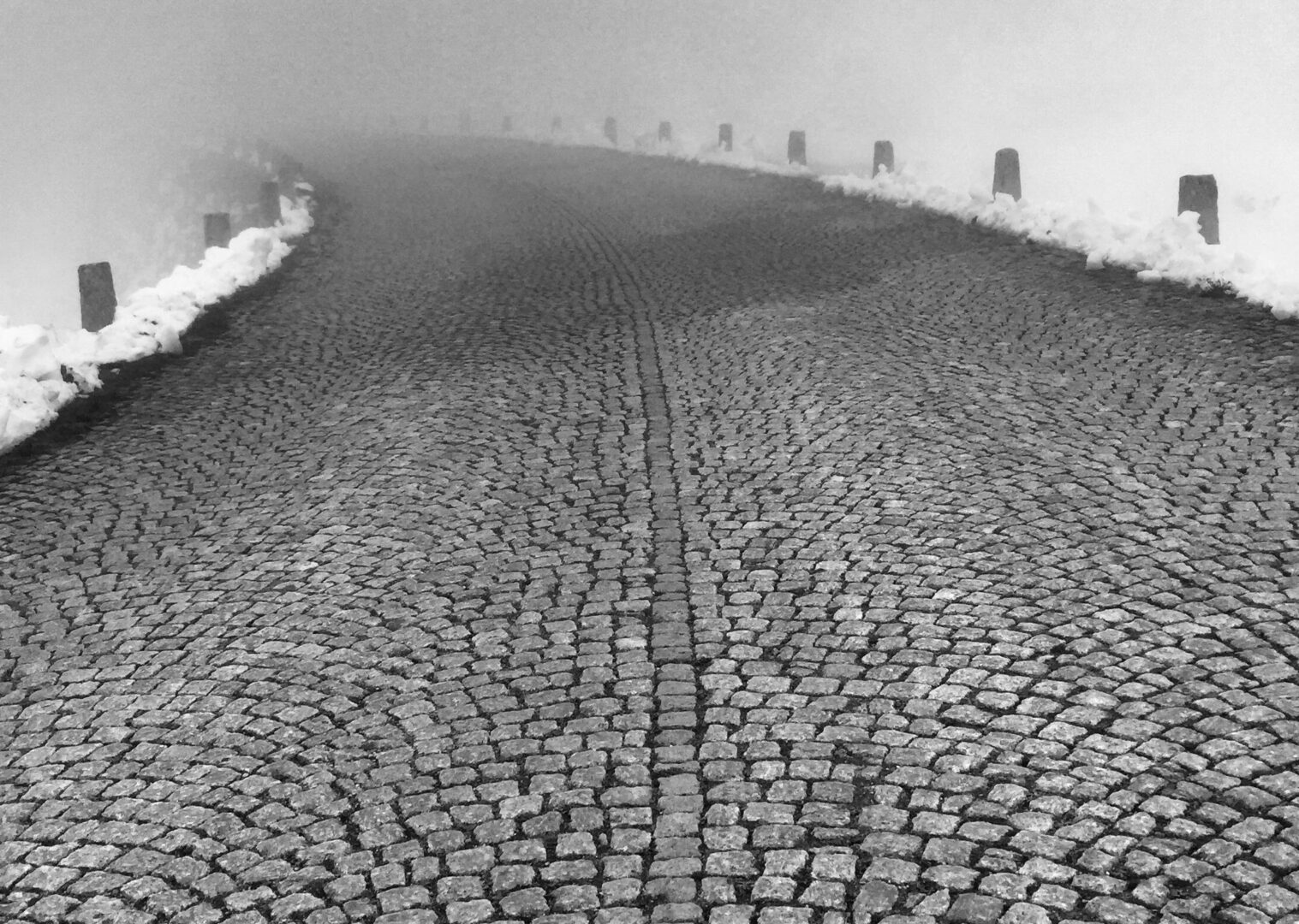 Cobblestones on Gotthardpass in Switzerland