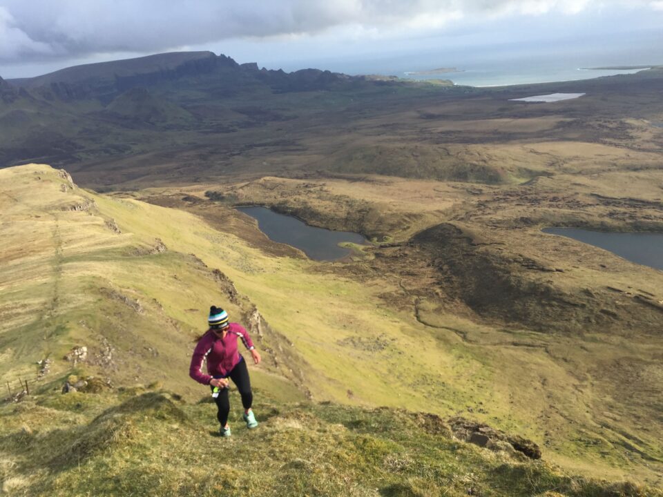 Running on Trotternish Ridge, Isle of Skye, Scotland